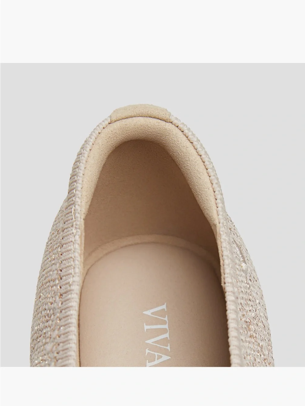 VIVAIA Beige Pink Knit Mary Jane Ballet Flats Women's Size 37 EU 6.5 US - Picture 7 of 13